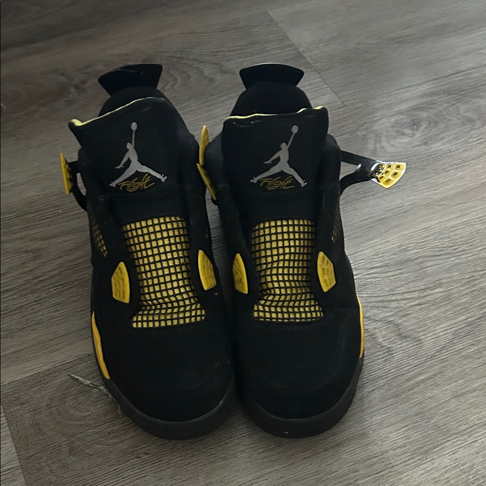 Black and Yellow Air Jordan Sneakers